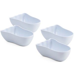 Goblin & Ghoul Set Of 4 Melamine Ghost Salad Ice Cream Bowls NEW